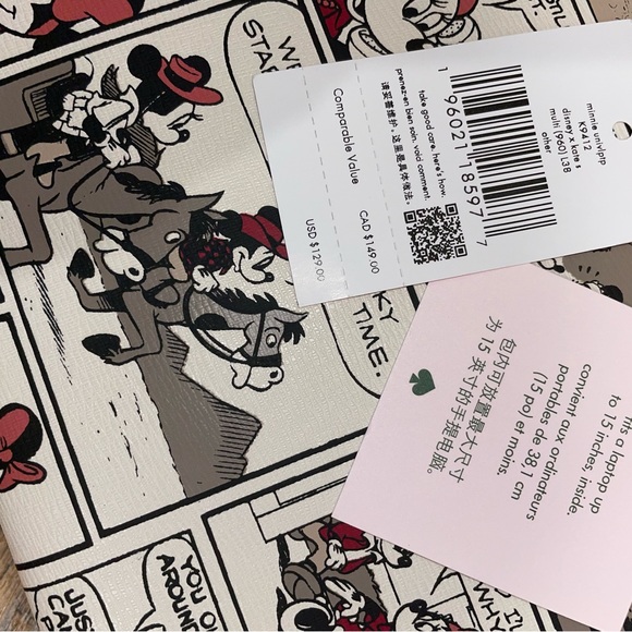 Kate spade Minnie universal laptop sleeve Disney multi mickey - Picture 2 of 5